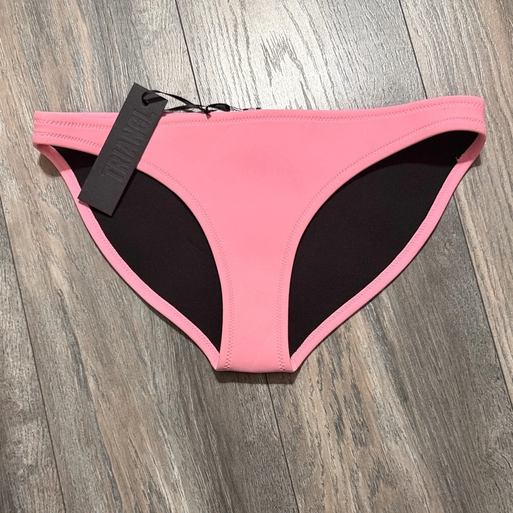 New Triangl Swimwear Pink and Black Bikini Bottom